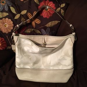 Coach White Hobo Purse